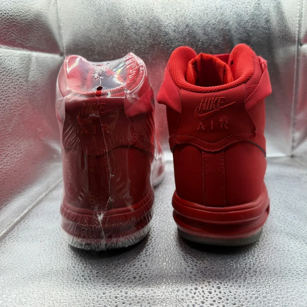 Size 10 Nike Lunar Force 1 High Mens Red Like New 705436-600 Sneaker